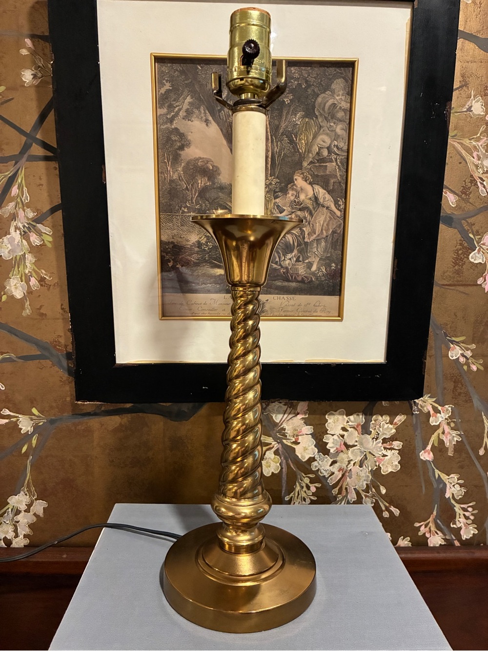 Vintage Gold Braided Lamp